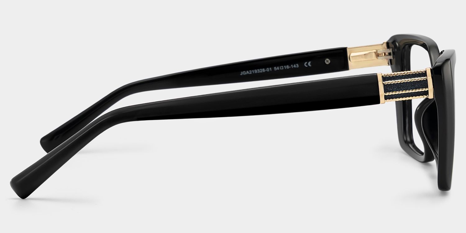 Emery Black Full Rim Geometric Eyeglasses | ZEELOOL