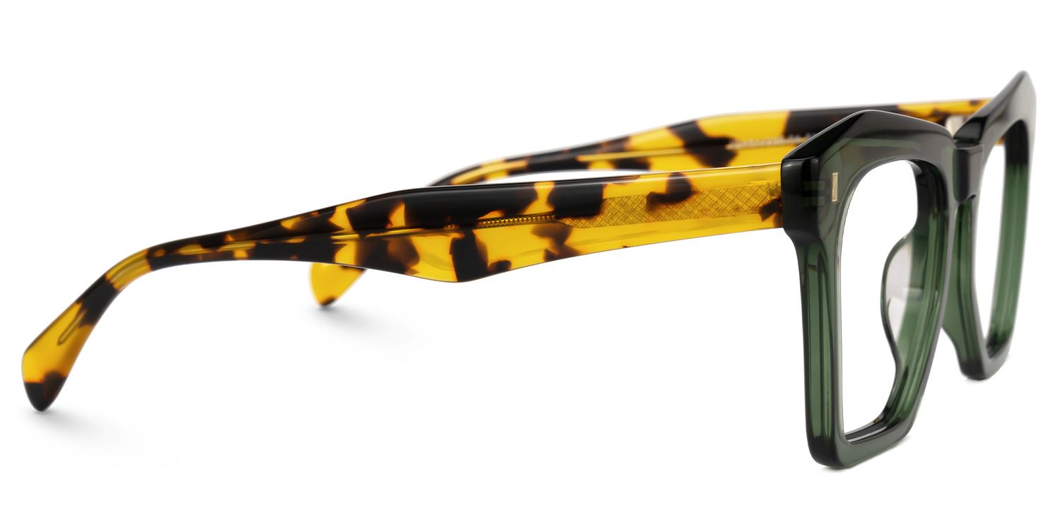 Gisselle Square Green Glasses2