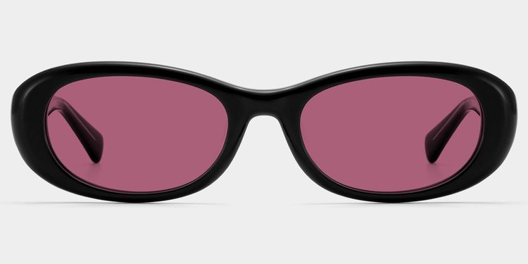 Catherine Black Oval Glasses