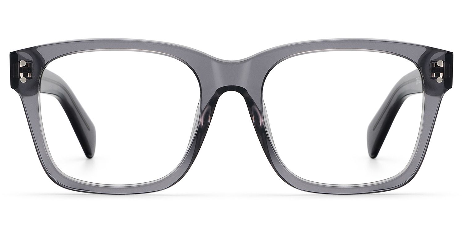 Fussell Square Gray Full-Frame Glasses | Zeelool