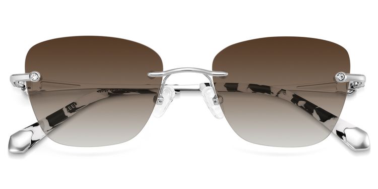 Seth Rectangle Silver Glasses