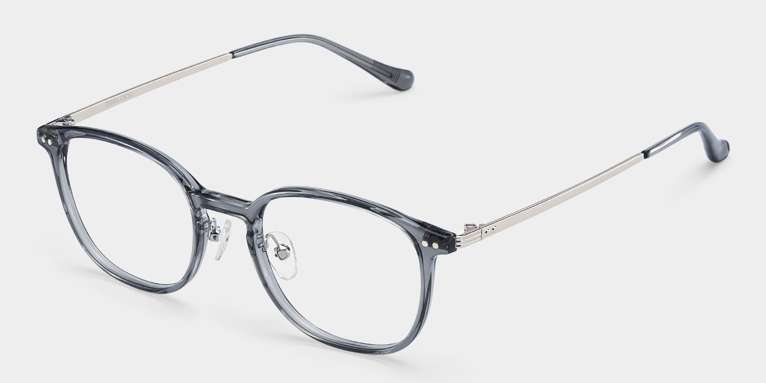 Mira Gray Frame Prescription Glasses with Oval Shape | ZEELOOL3