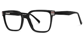Rucker Rectangle Black Glasses1