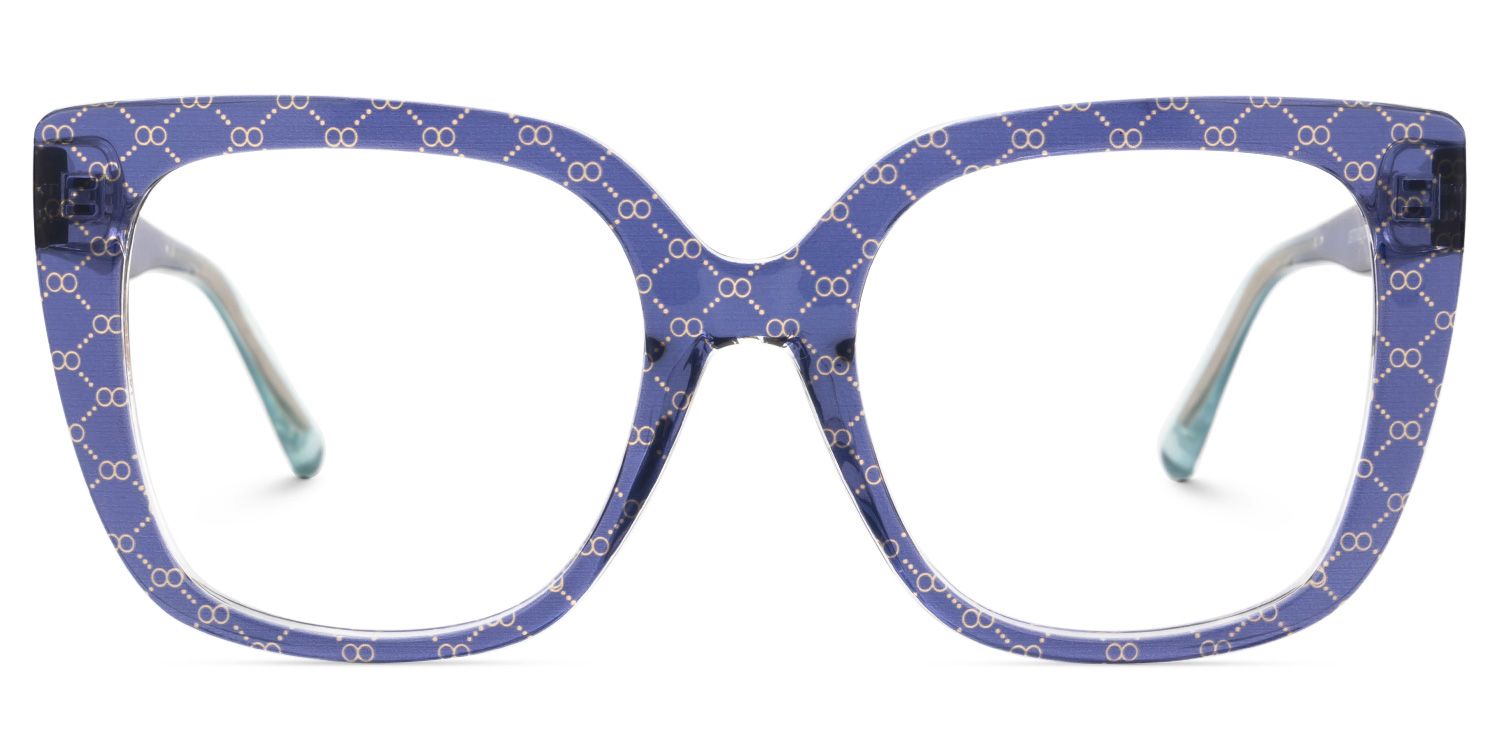 Brenda Purple Square Frame Glasses Online | Zeelool Optical0
