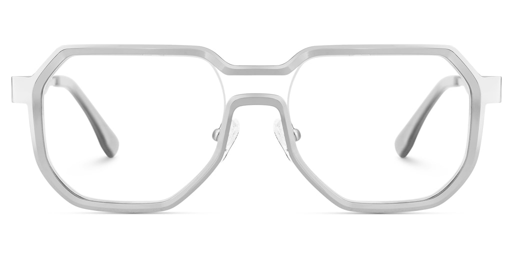Hype Geometric Silver Glasses