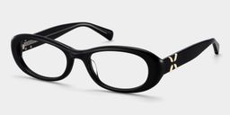 Catherine Black Oval Glasses3