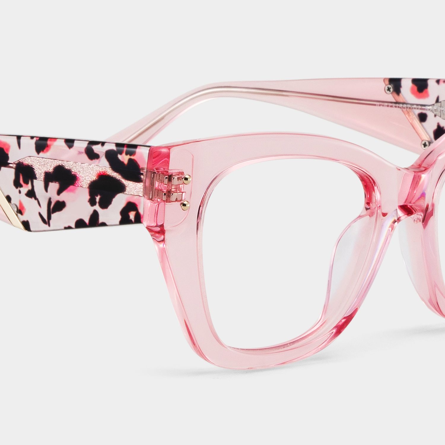 Skylar Clear Pink Frame Glasses with Butterfly Frame Online | ZEELOOL8