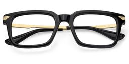 Sayoum Rectangle Black Glasses2