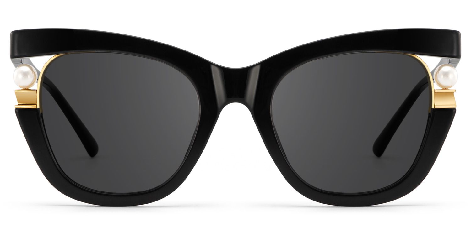 Zeelool Women's Cat eye Black Mixed Prescription Glasses