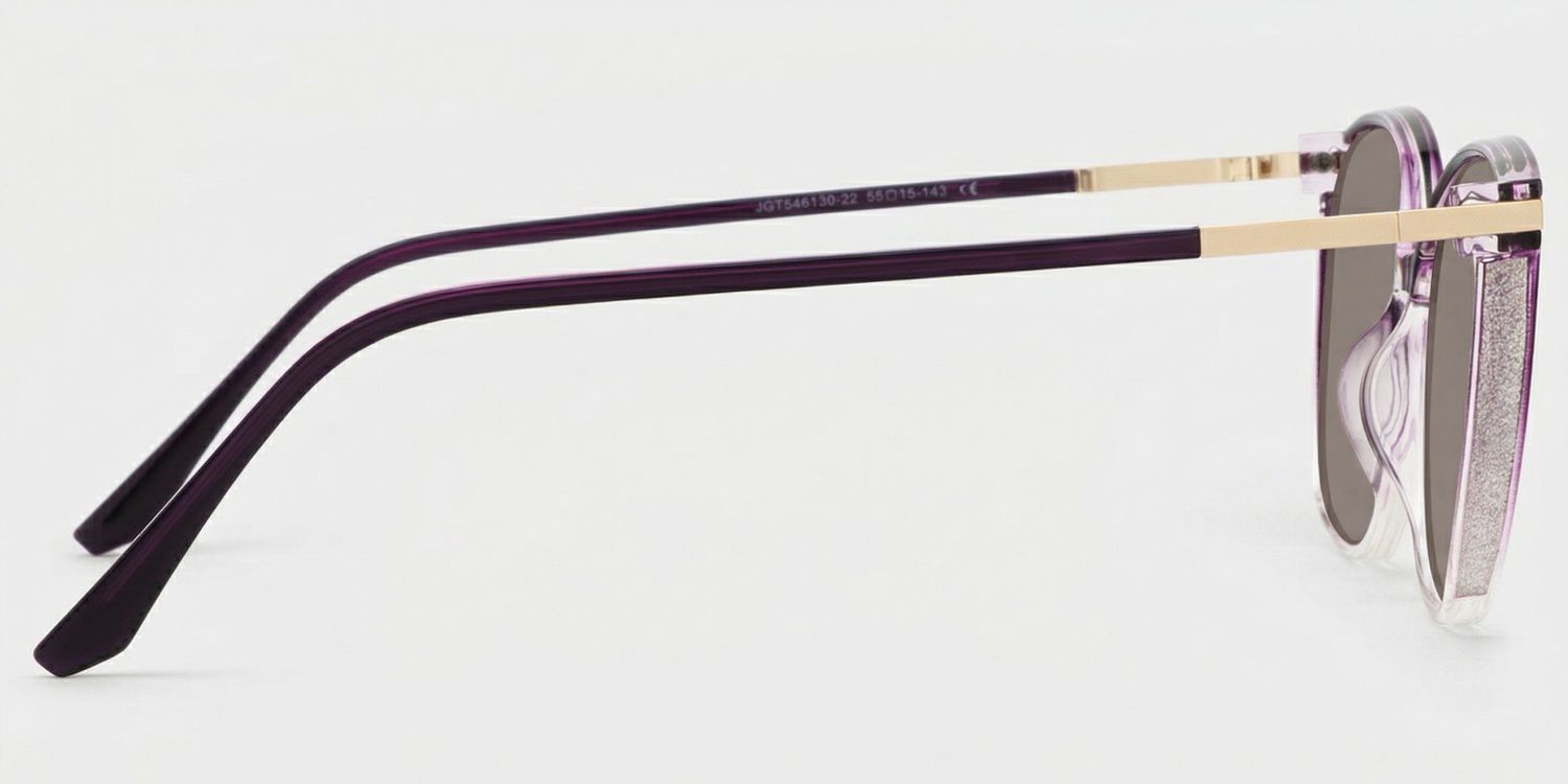 Rodz Square Purple Clear Prescription Sunglasses | ZEELOOL3