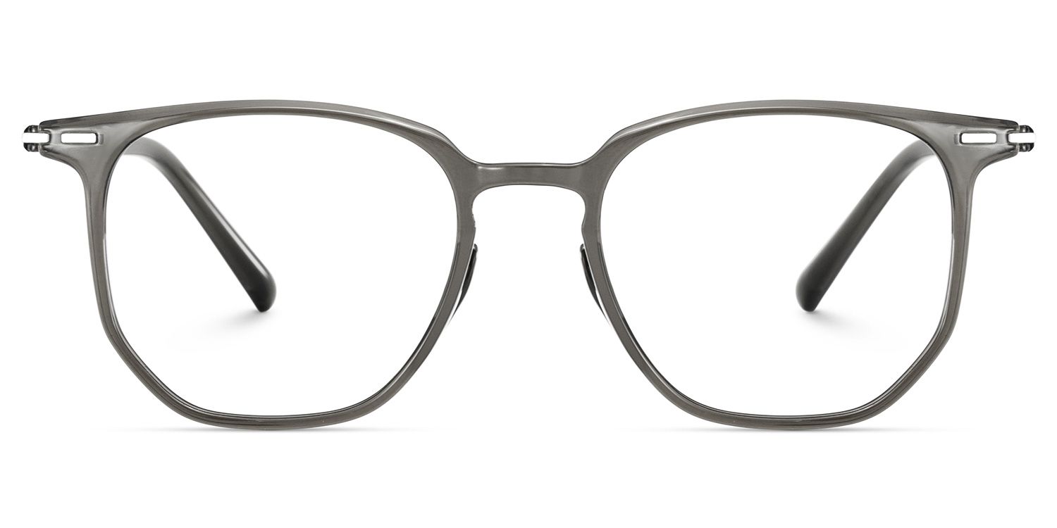 Geometric Gray Eyeglasses- Isla TR90 Frame Glasses1