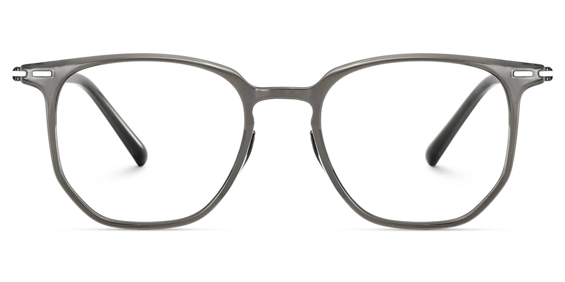 Geometric Gray Eyeglasses- Isla TR90 Frame Glasses1