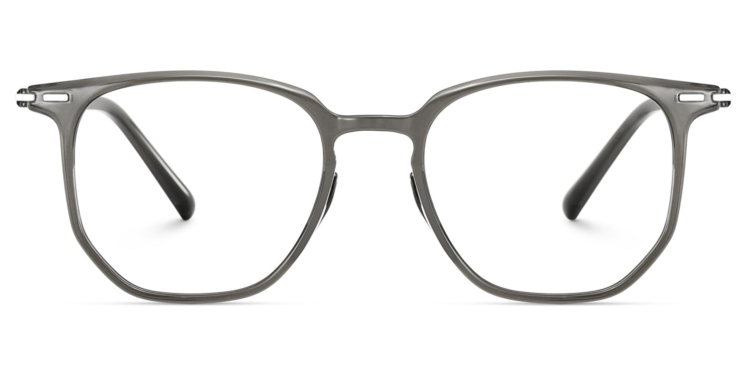 Geometric Gray Eyeglasses- Isla TR90 Frame Glasses1