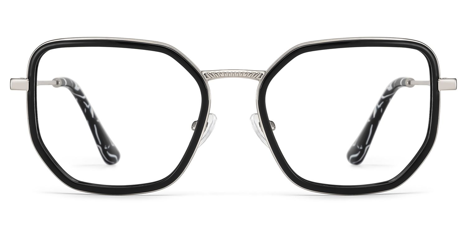 Levi Eyeglasses in Geometric Black Frame | Zeelool1