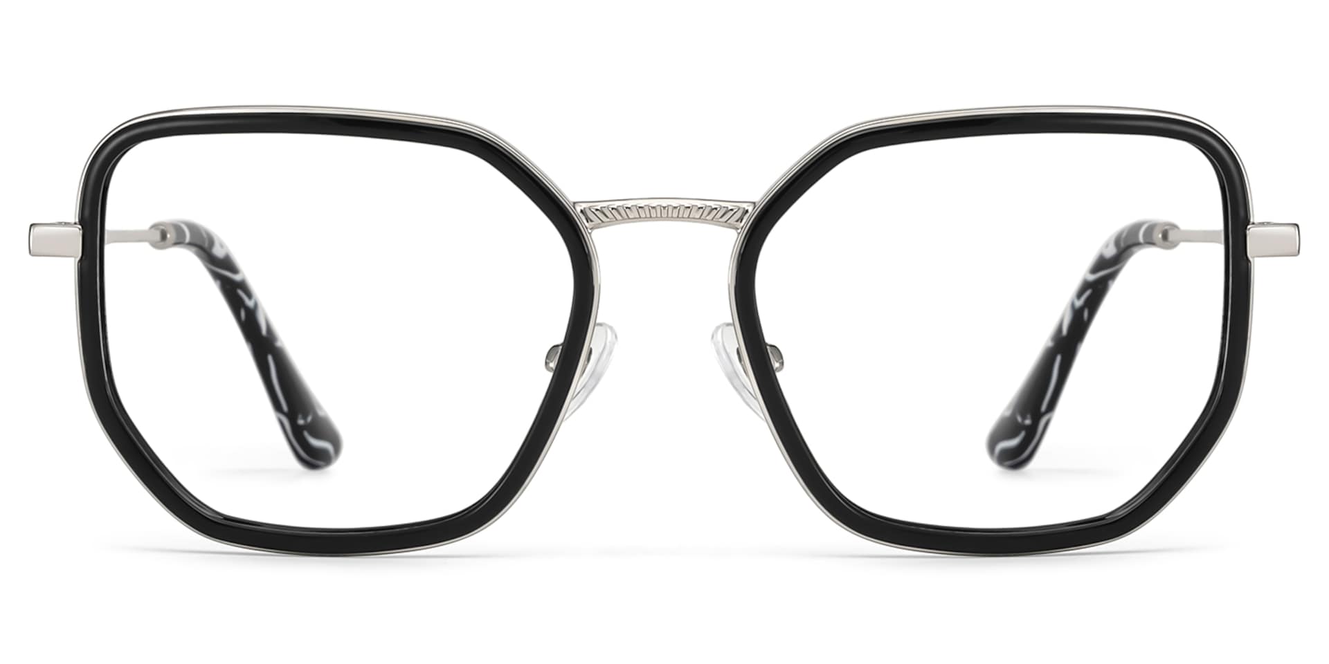Levi Eyeglasses in Geometric Black Frame | Zeelool1