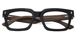 Rangel Rectangle Black Glasses2
