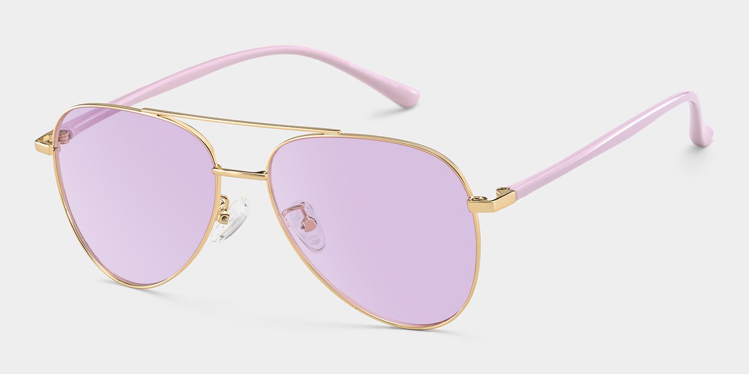 Paige Aviator Rose-Gold Glasses | Zeelool Glasses4