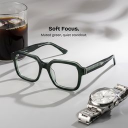 Parker Green Square Glasses0