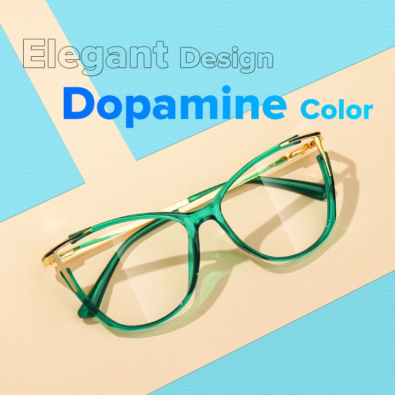 Cateye Yomary Green Eyeglasses and Glasses Frames Deals5
