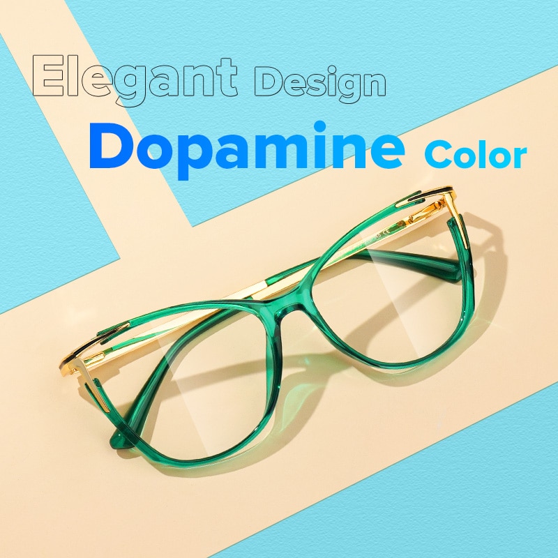 Cateye Yomary Green Eyeglasses and Glasses Frames Deals5