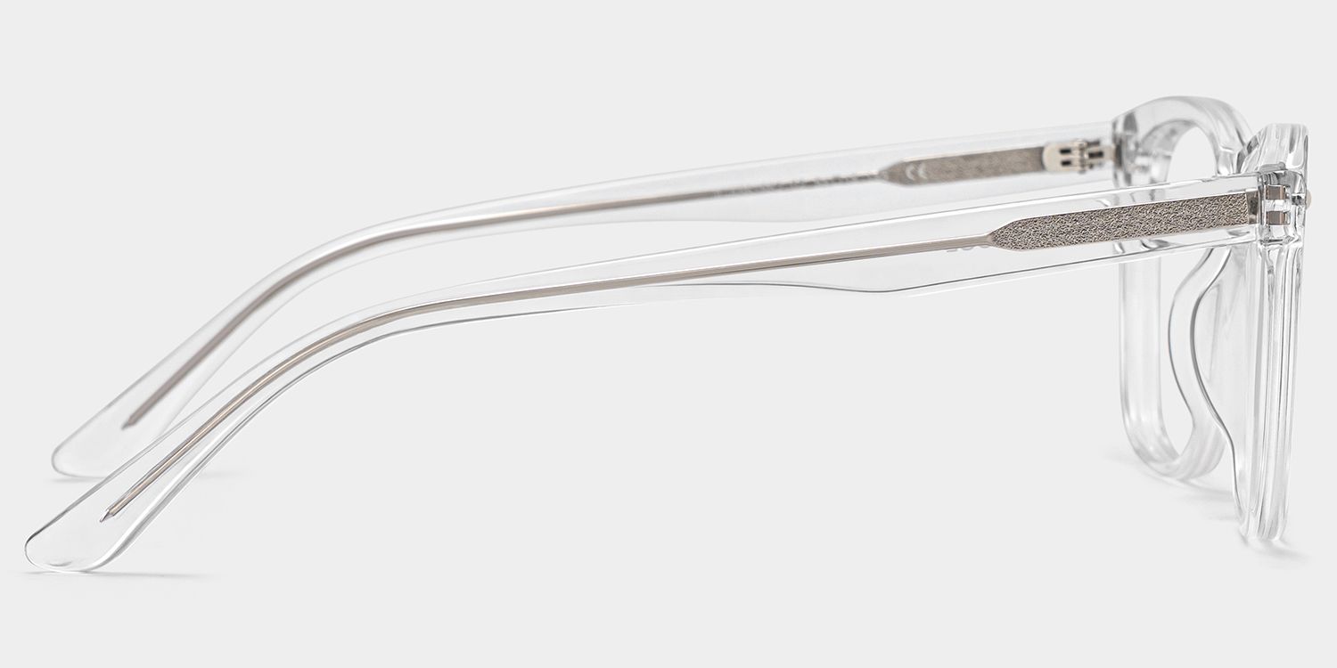 Atlas Clear Rectangle Acetate Frame Glasses for Men | ZEELOOL4