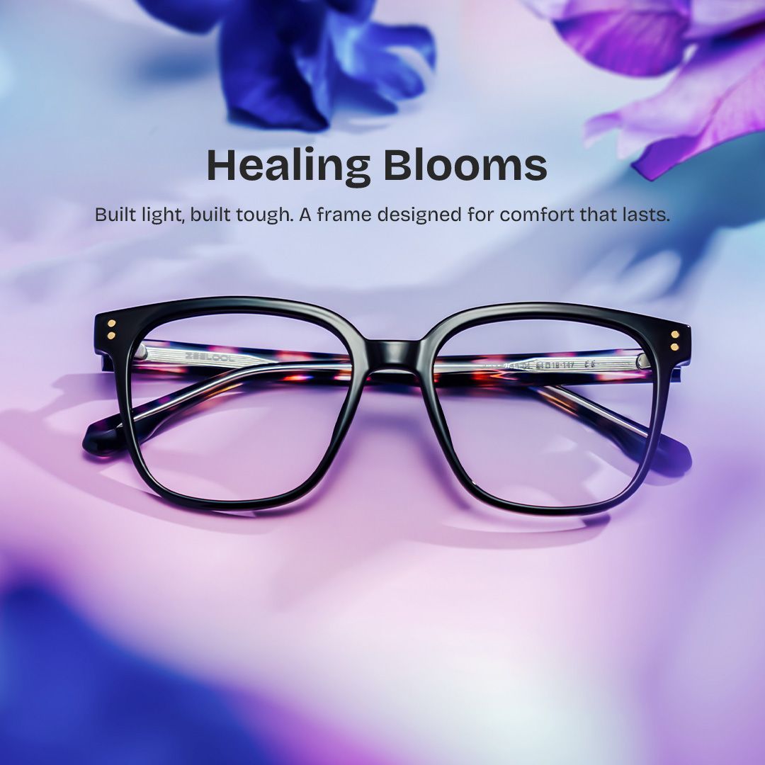 Donnalyn Black Square Natural Eyewear | ZEELOOL0
