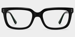 Fern Black Rectangle Glasses1