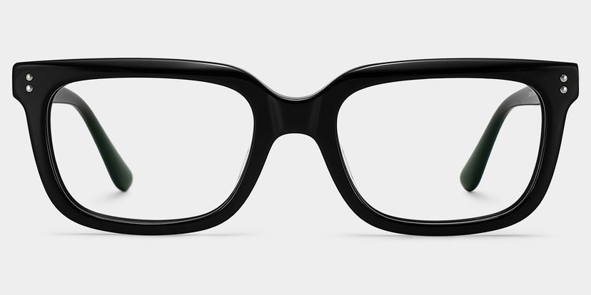 Fern Black Rectangle Glasses