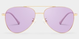 Paige Aviator Rose-Gold Sunglasses2