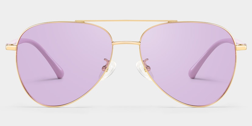 Paige Aviator Rose-Gold Sunglasses