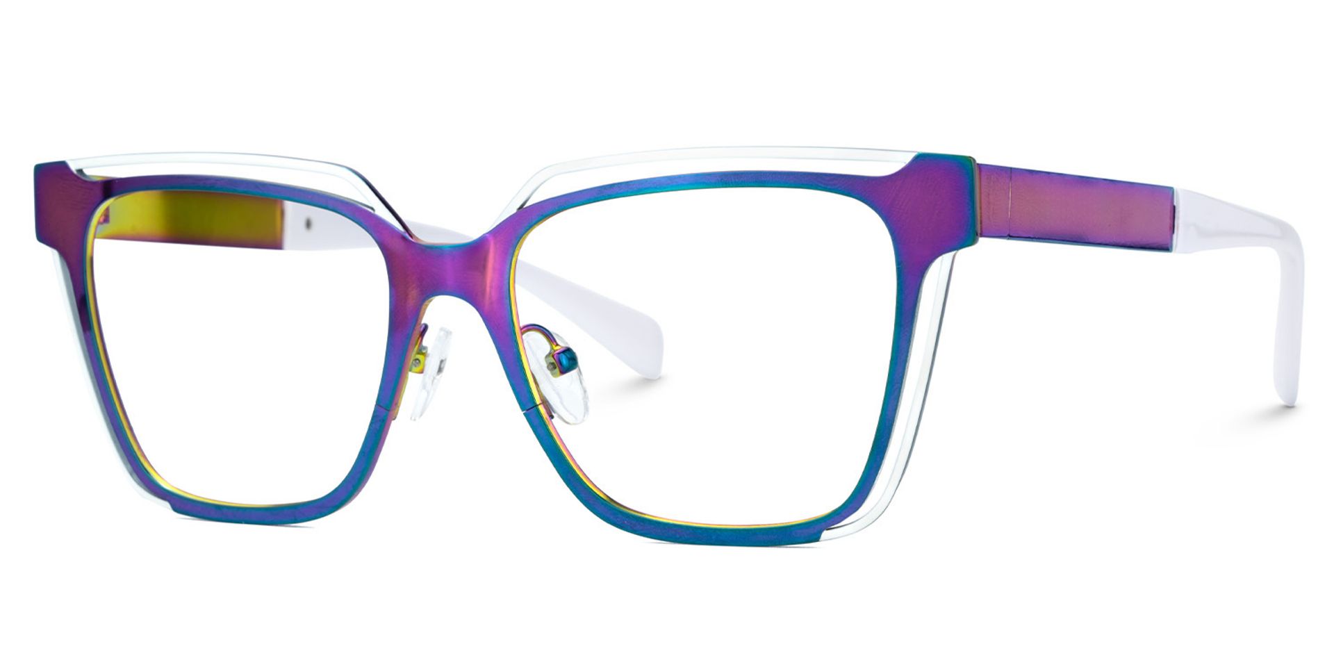 Designer Square Frame Glasses With Metal Material | Zeelool3