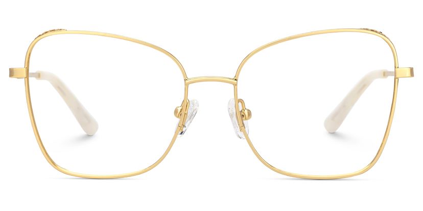 Golden??Butterfly Eyewear Butterfly Gold Glasses With Gillter on the Sides main image 3