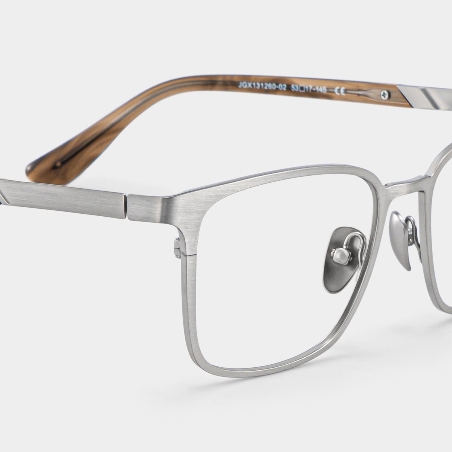 Aubrey Silver Rectangle Glasses for Men | ZEELOOL