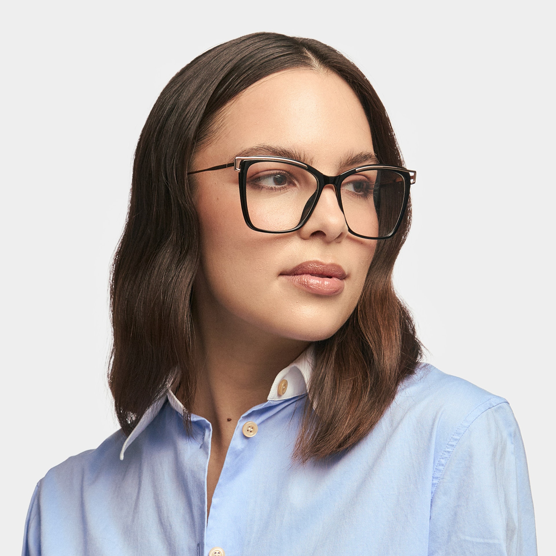 Krystle Square Black Eyeglasses and Glasses Frames1