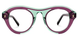 Milan Round Purple Glasses0