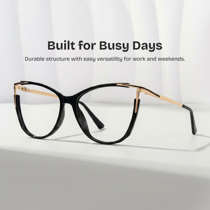 Yomary Cateye Black Glasses