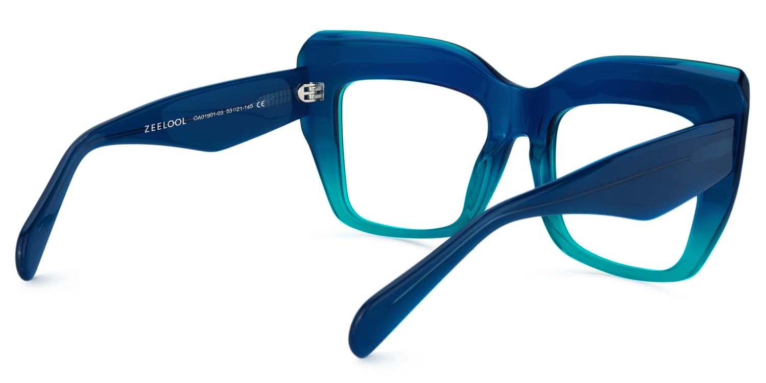 Charmaine Blue-Green Frame Glasses | ZEELOOL4