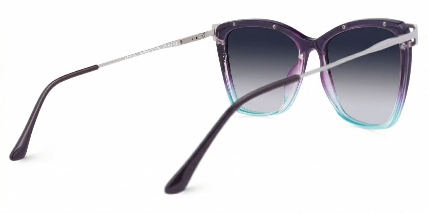 Krystle Square Purple-Blue Sunglasses for Women & Men | ZEELOOL3