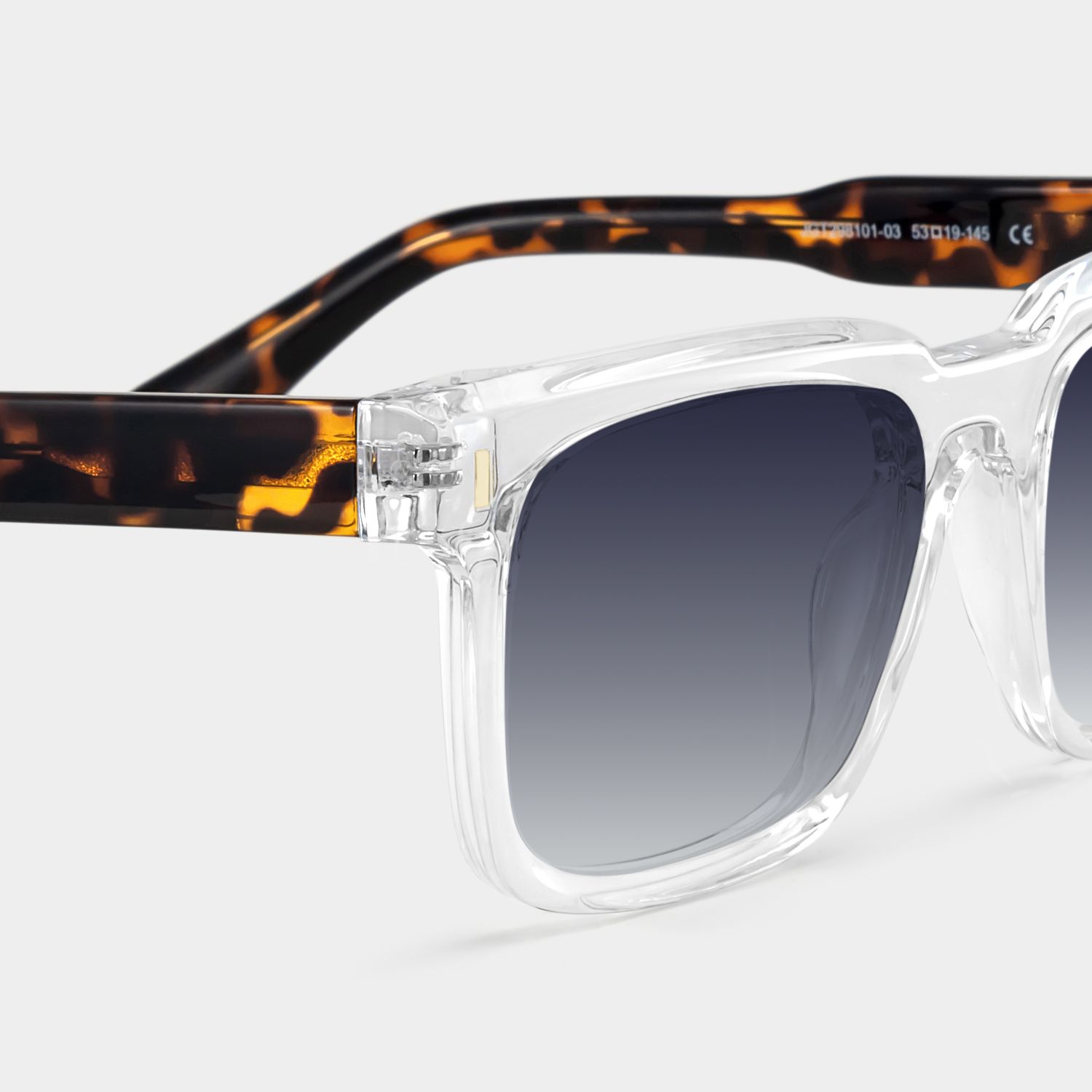 Connor transparent full rim rectangle eyeglasses Online | ZEELOOL