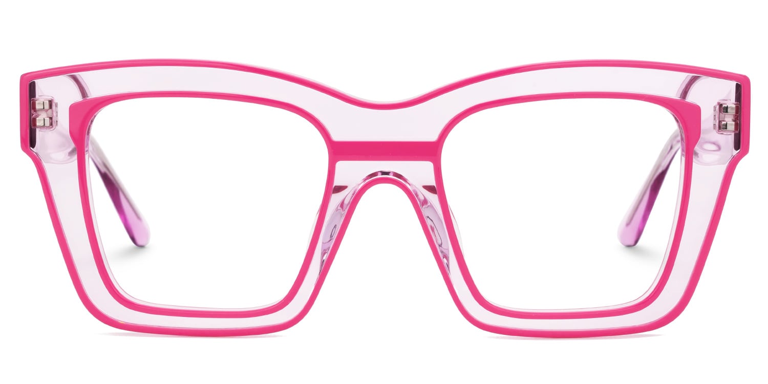Legette Square Pink Glasses