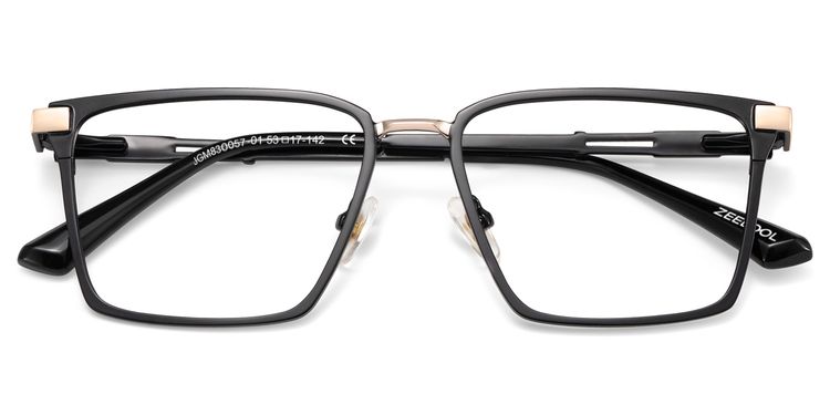 Finn Rectangle Black Glasses