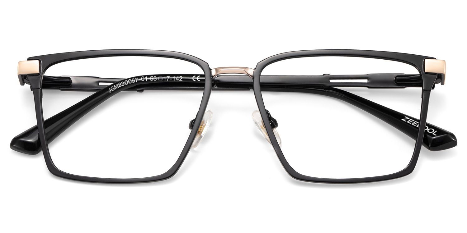 Finn Eyeglasses in Rectangle Black Frame | Zeelool1