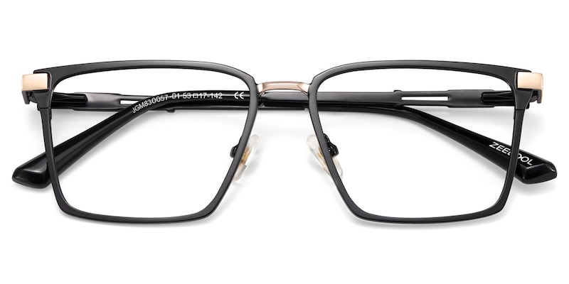 Finn Rectangle Black Glasses