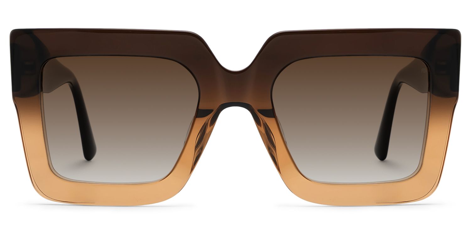 オリオン ホロギウム Brandon Tawny Square Polarized Sunglasses for Driving | ZEELOOL