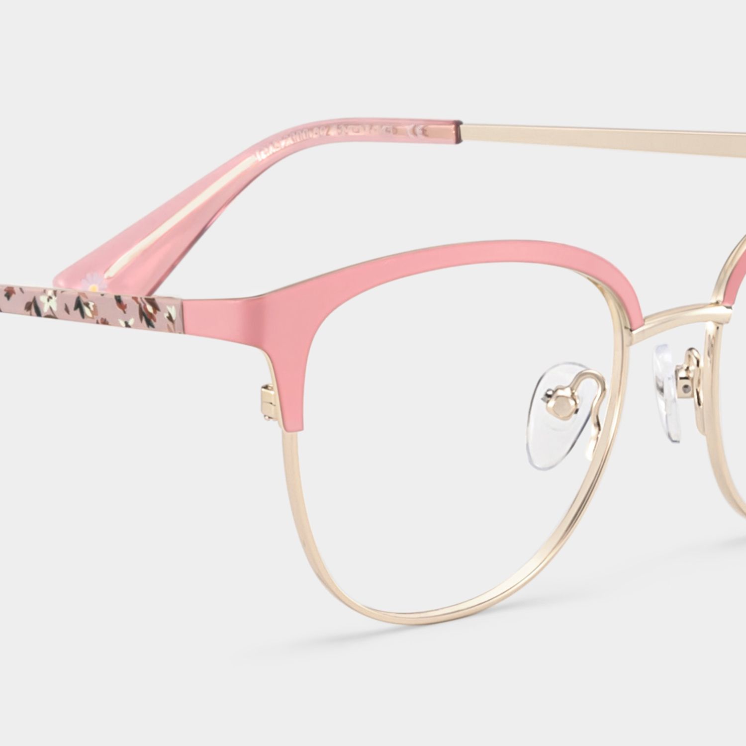 Lacey Pink Matte Frame Glasses with Browline Frame Online | ZEELOOL5