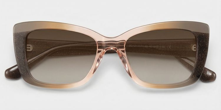 Leona Rectangle Brown Glasses