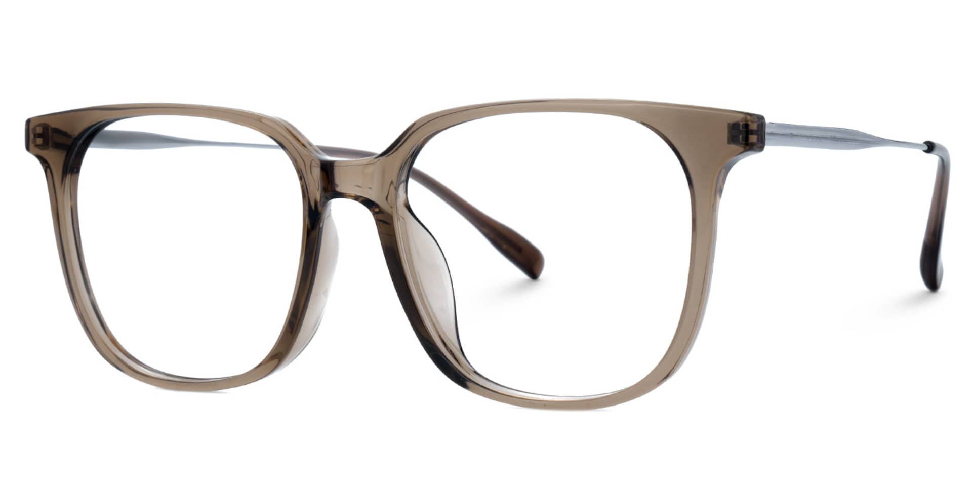 Ameedah Brown Square Thin Glasses | Zeelool2