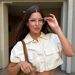 Caroline Clear Square Glasses8