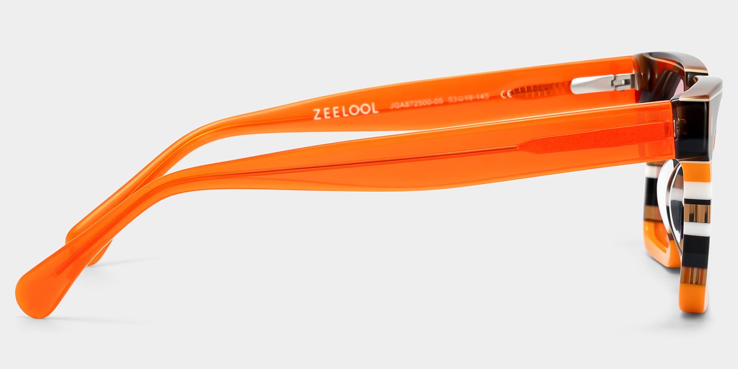 Laguer Orange Rectangle Sunglasses to Frame Your Face | ZEELOOL3