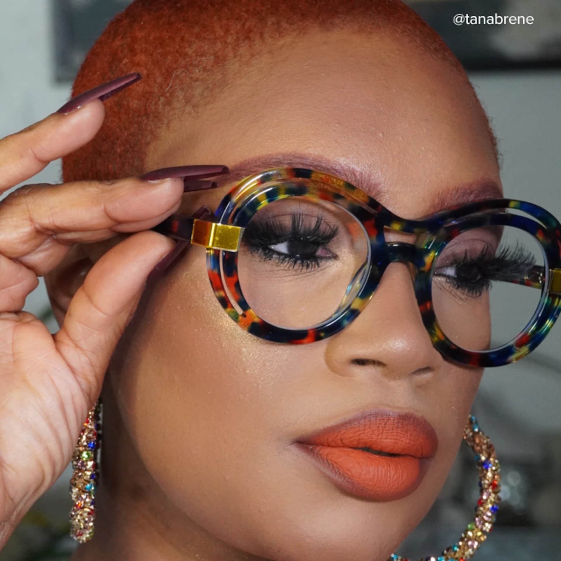 Texidor Round Eyeglasses, Blue Tortoise Frame Glasses8